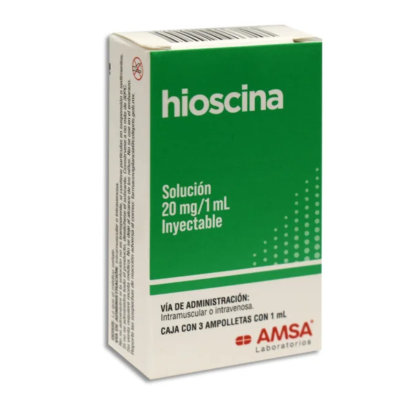 [018M96] Hioscina AMSA solución inyectable 20mg/1ml C/3