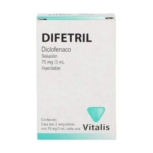 [200M2015] Difetril solución inyectable 75mg/3ml (Diclofenaco) C/2