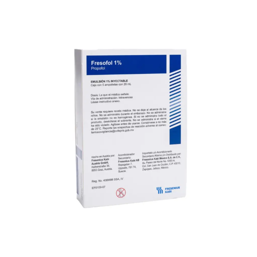 [438M98] Fresofol emulsión inyectable 1% 200mg/20ml C/5
