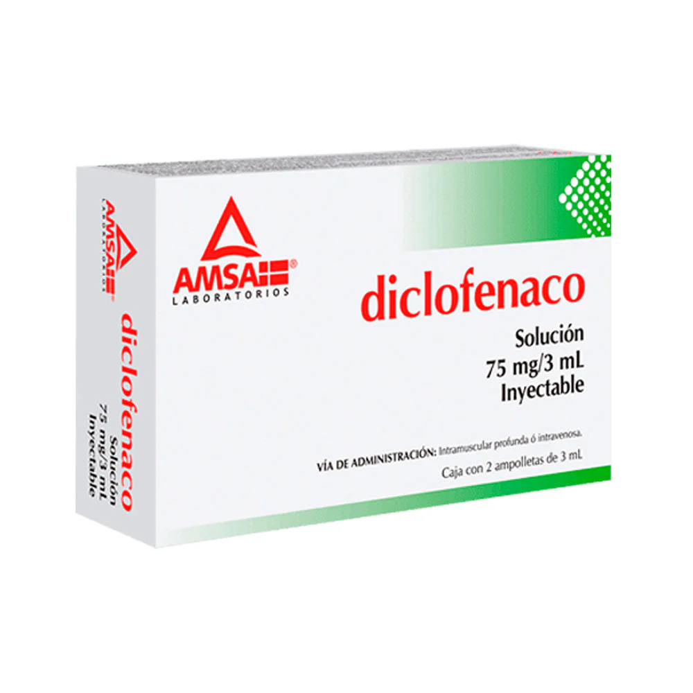 [109M2008] Diclofenaco AMSA solución inyectable 75mg/3ml C/2