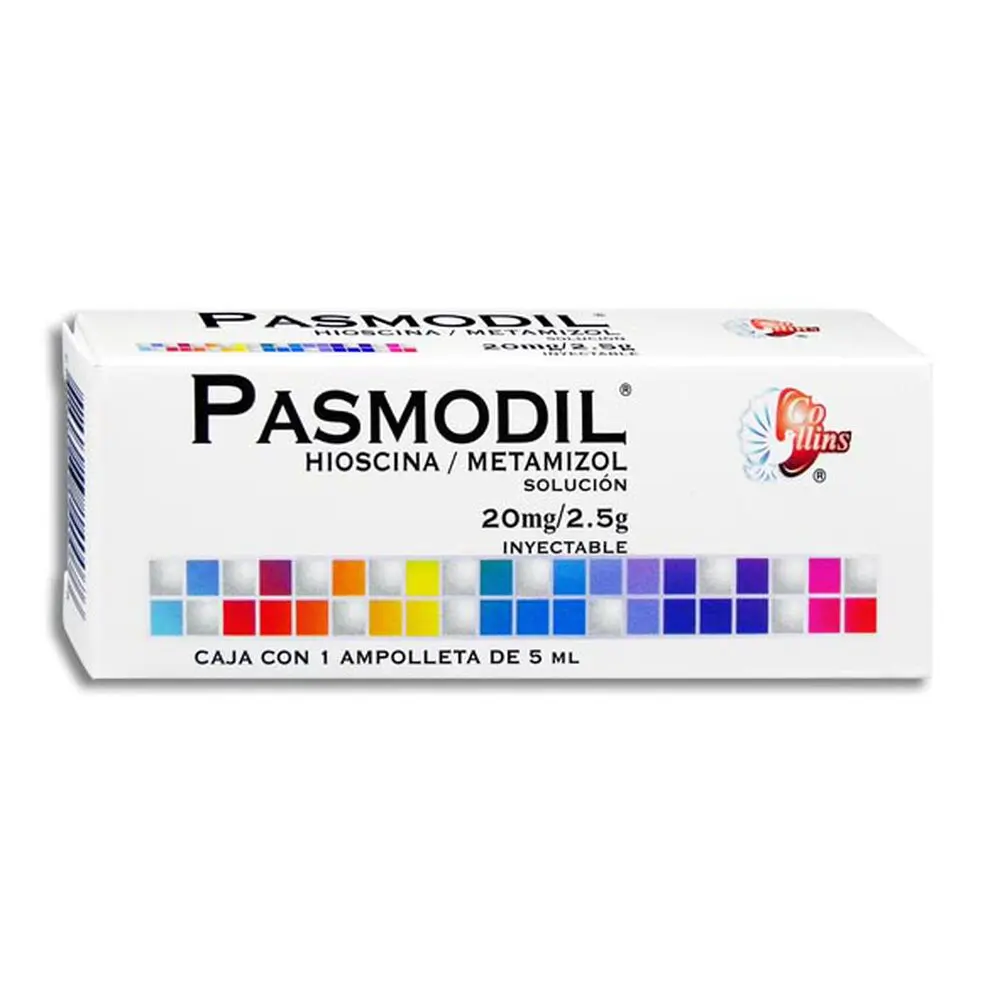 [85993] Pasmodil solución inyectable 20mg-2.5g/5ml (Butilhioscina/Metamizol Sódico) C/1