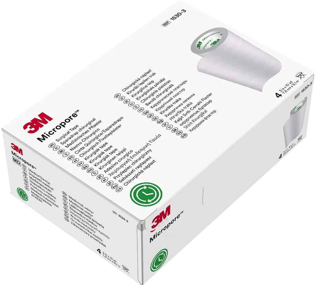 [1530-3] Micropore cinta microporosa de 2" (5cm x 9.1m, blanco) C/6