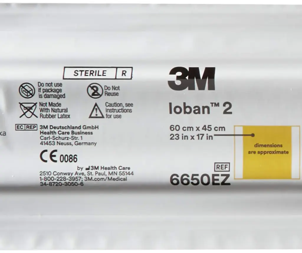 [6650] Ioban Area total: 66 x 45 cm. Area Adhesiva: 56 x 45 cm