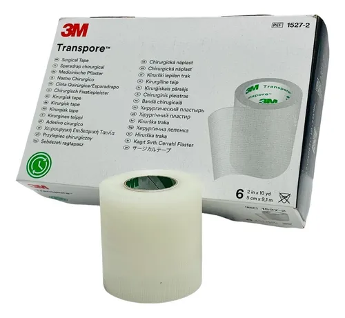 [1527-2] Transpore cinta microperforada de 2" (5cm x 9.1m, blanco) C/6