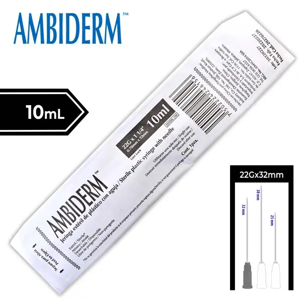 [0341C2014-10N] Jeringa 10ml c/aguja 22Gx32mm (normal, negro) C/1