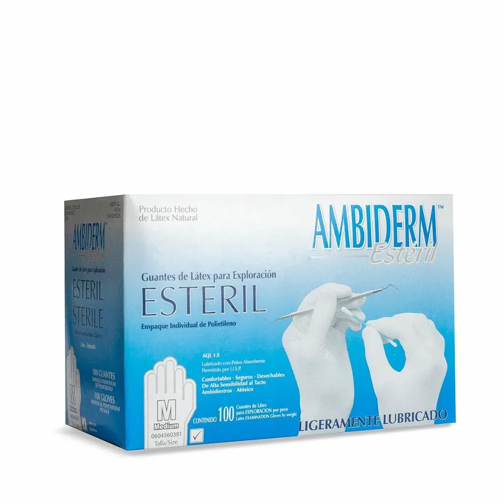 Guantes de látex para exploración estéril C/100 (Chico)