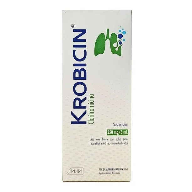 [207M2001] Krobicin suspensión 250mg/5ml (Claritromicina) 60ml
