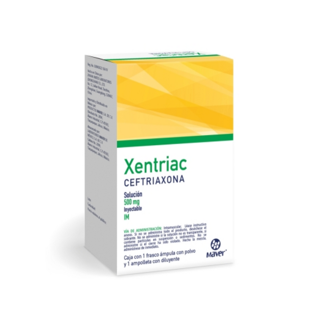[028M2022-2] Xentriac I.M. solución inyectable 500mg/2ml (Ceftriaxona) C/1
