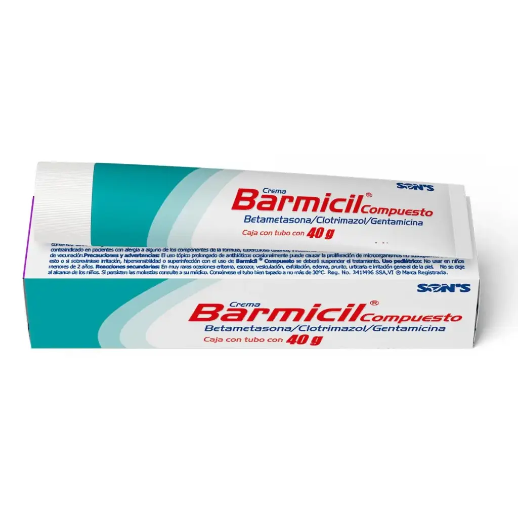 Barmicil Crema 50mg-1g-0.1g/100g (Betametasona/Clotrimazol/Gentamicina) 40g