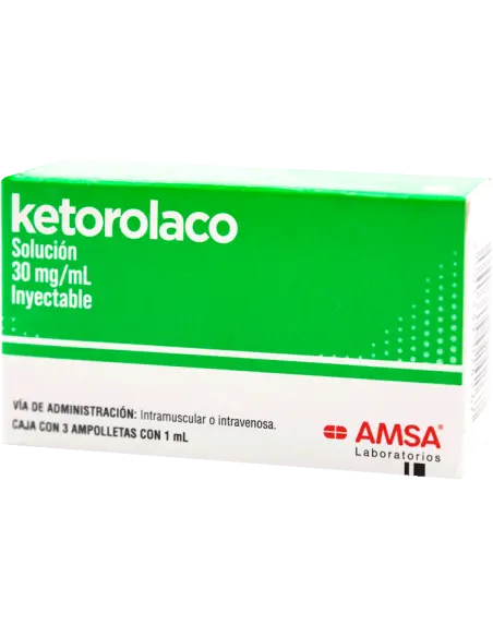 Ketorolaco AMSA solución inyectable 30mg/1ml C/3