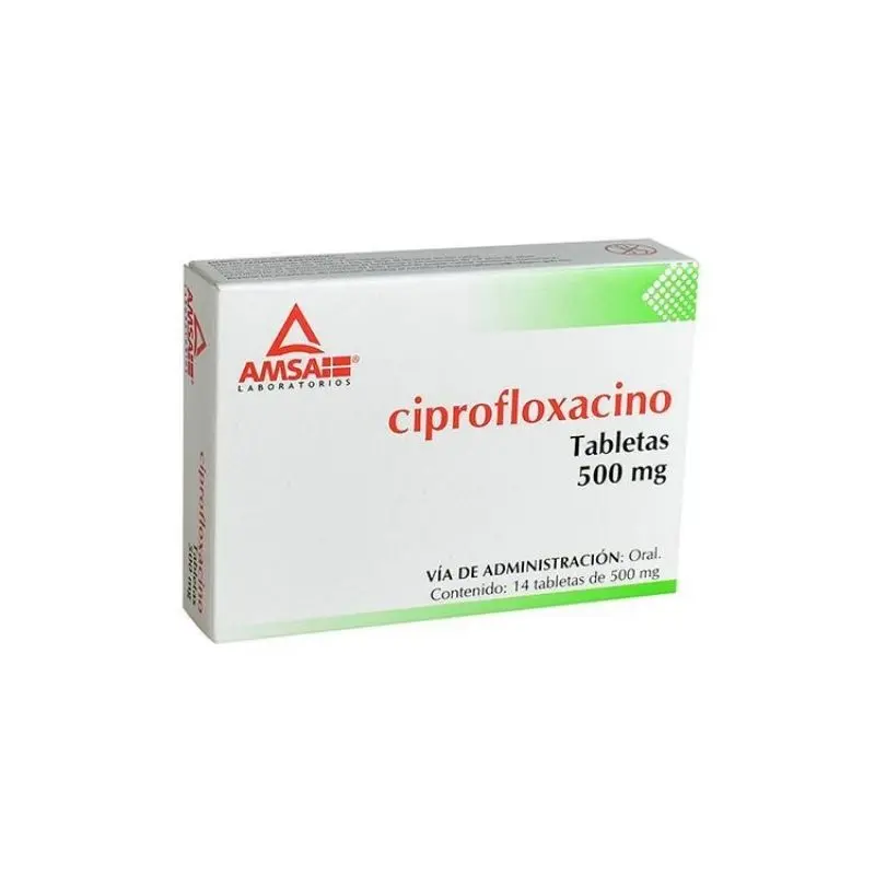 [187M99-2] Ciprofloxacino AMSA tabletas 500mg C/14