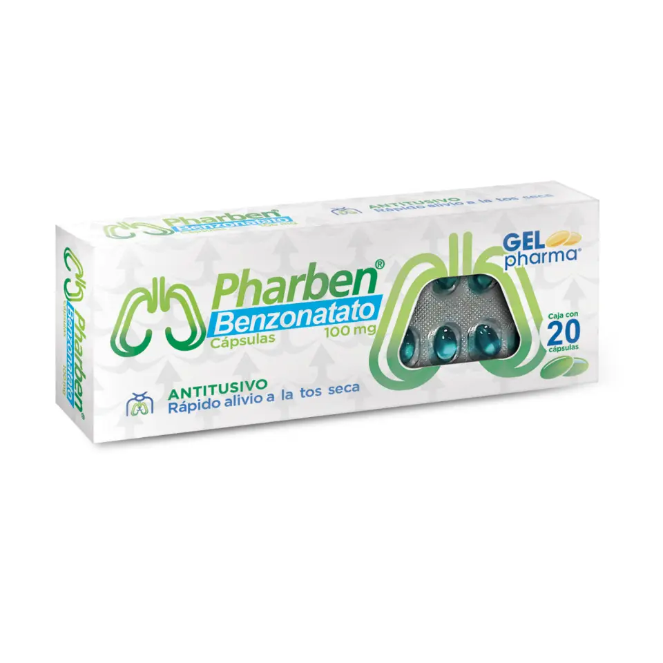 [275M2001] Pharben cápsulas 100mg (Benzonatato) C/20