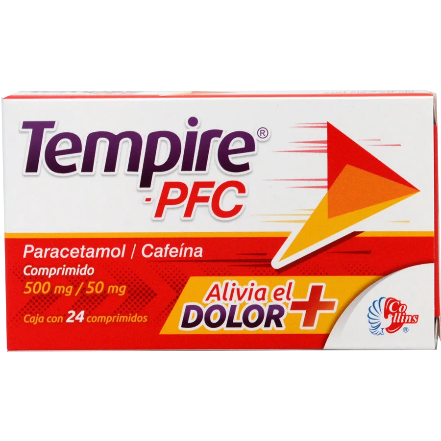 Tempire-PFC comprimidos 350/400mg (Metocarbamol/Paracetamol) C/30 (TEMPIRE-PFC c/24 COMPS. 500/50 MG.