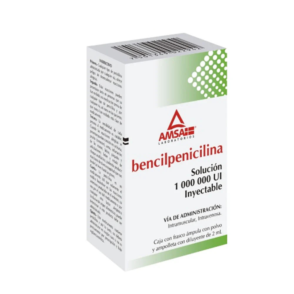 [31707] Bencilpenicilina AMSA solución inyectable 1,000,000UI/2ml C/1