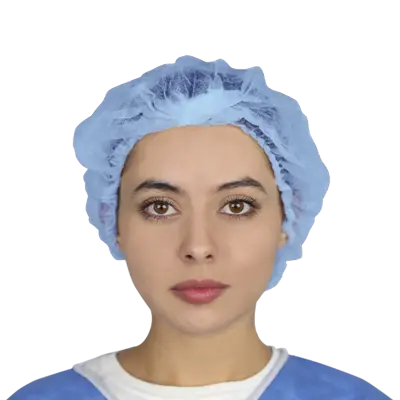 [ES858] Gorro plisado grande (blanco) C/100