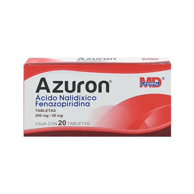 [88948] Azuron tabletas 500/50mg (Nalidixico/Fenazopiridina) C/20