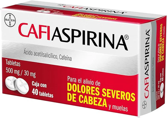 [1416] Cafiaspirina tabletas 500/30mg (Ácido Acetilsalicílico/Cafeína) C/40
