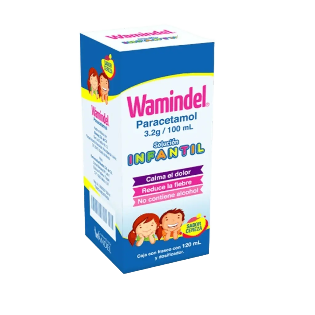 Wamindel tabletas 500mg (Paracetamol) C/10 (WAMINDEL SOLUCIÓN Infantil Fco. 120 ML. 3.2 G/100 ML.
