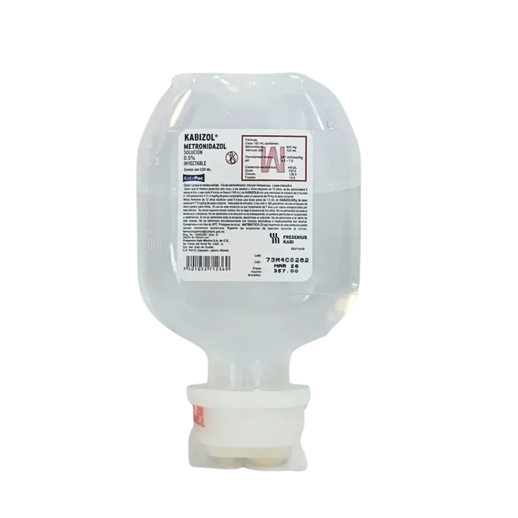 Kabizol solución inyectable 0.5% (Metronidazol) 100ml
