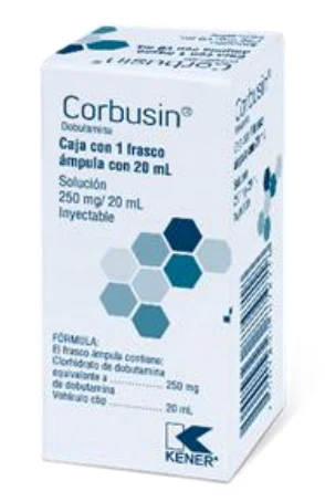 Corbusin solución inyectable 250mg/20ml (Dobutamina) C/1 