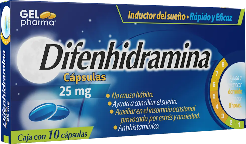 Difenhidramina Gelpharma cápsulas 25mg C/10