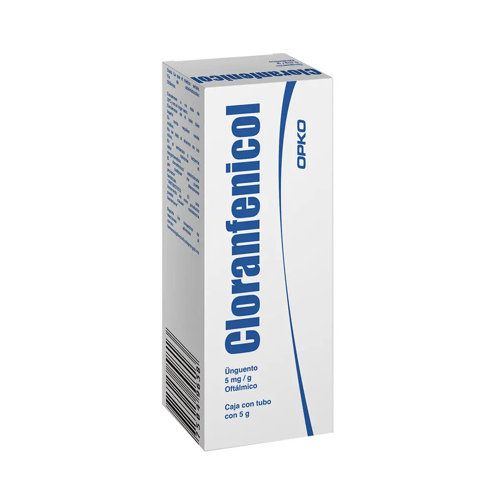Cloranfenicol AMSA solución oftálmica gotero 5mg/1ml 15ml [RED FRÍA] (CLORANFENICOL (Opko) Ungto. Oft. TUBO c/5 G. 5 MG/1 G. Genérico: Cloranfenicol