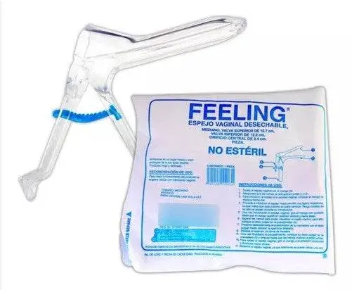 Feeling espejo vaginal desechable no estéril talla mediano (adulto) C/1