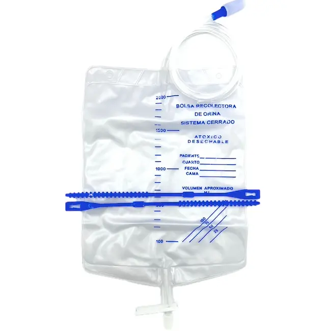 Bolsa recolectora de orina 2000ml C/1 (BOLSA PARA RECOLECCIÓN DE ORINA "Económica" (Edigar) Cap. 2 Lts.