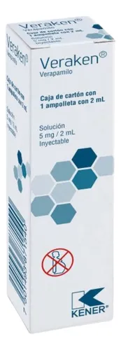 [096M220] Veraken solución inyectable 5mg/2ml (Verapamilo) C/1