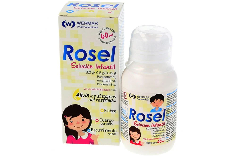 [113M2009] Rosel infantil solución oral 0.5-0.02-3.0g/100ml (Amantadina/Clorfenamina/Paracetamol) 60ml