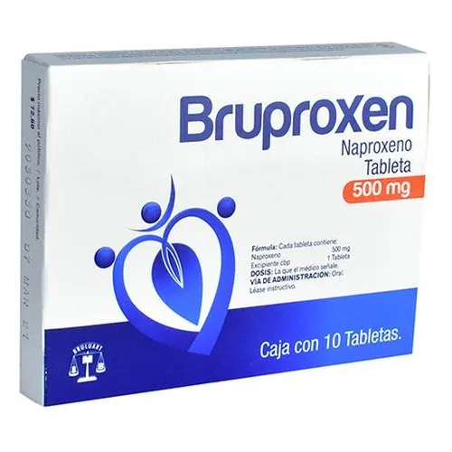 Bruproxen tabletas 500mg (Naproxeno) C/10