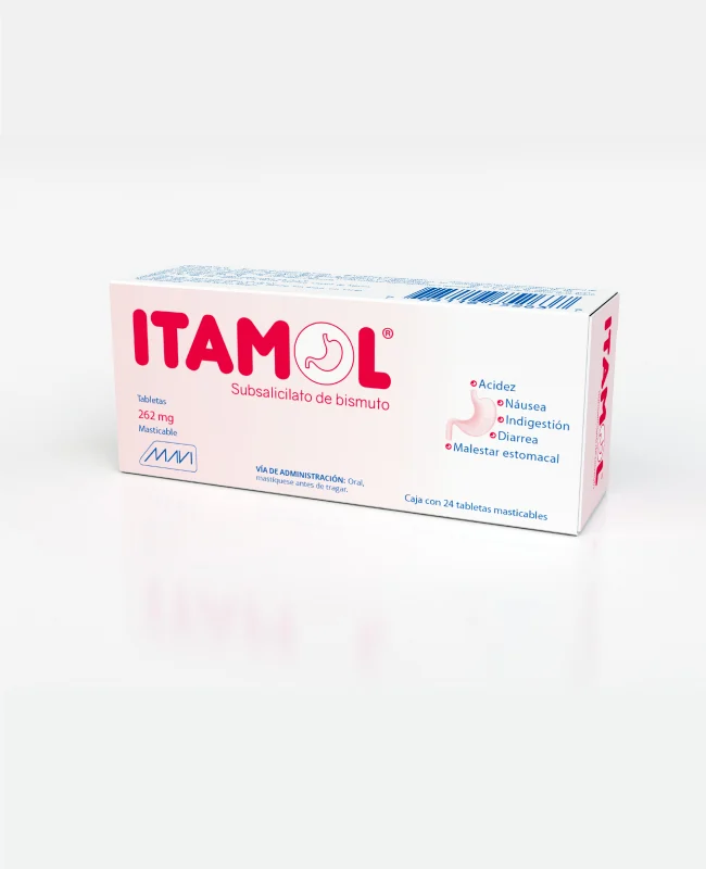 [584M2001] Itamol tabletas 262mg (Subsalicilato de bismuto) C/24