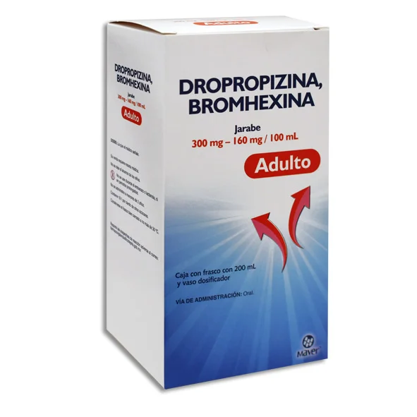 Dropropizina + Bromhexina jarabe 600mg/100ml (Levodropropizina) 120ml (copia)