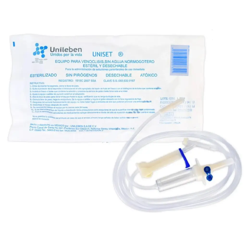 Equipo para venoclisis normogotero estéril s/aguja C/1 (copia)