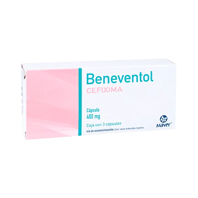 [139M2016] Beneventol cápsulas 400mg (Cefixima) C/3