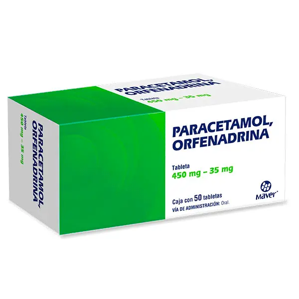 [151M2023] Paracetamol/Orfenadrina tabletas 450/35mg C/50 
