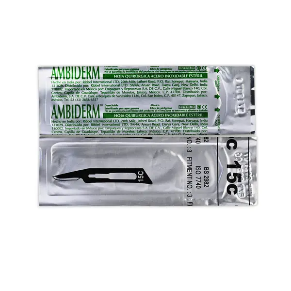 [1508E97] Hoja para bisturí de acero inoxidable estéril #11 C/1