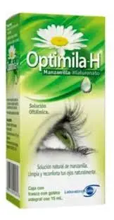 Optimila solución oftálmica gotero 3-0.16mg/1ml (Nafazolina/Feniramina) 15ml ( Manzanilla + Hialuronato