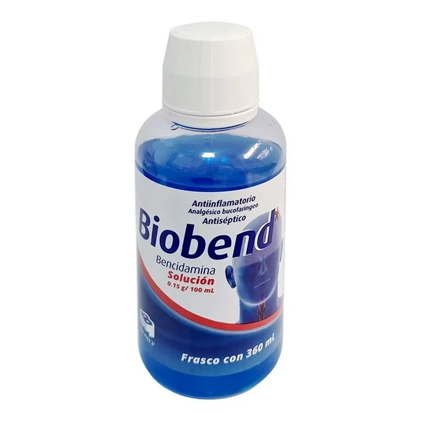 Biobend solución bucofaríngea 0.15g/100ml (Bencidamina) 360ml