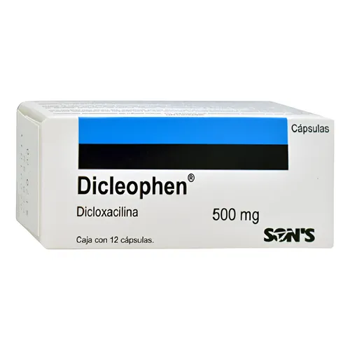 [454M97] Dicleophen cápsulas 500mg (Dicloxacilina) C/12