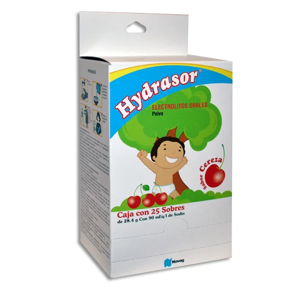 [179M84-3] Hydrasor polvo en sobre sabor cereza (Electrolitos orales) 28.4g C/25