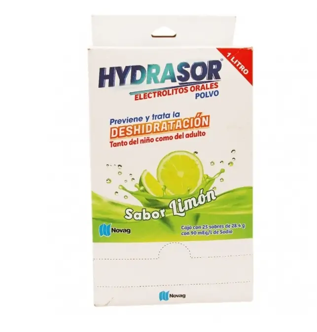 [179M84-4] Hydrasor polvo en sobre sabor limón (Electrolitos orales) 28.4g C/25