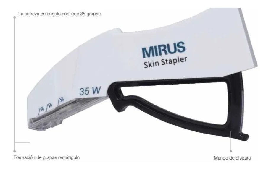 Engrapadora de piel c/35 grapas (dimensiones de la grapa, largo: 7mm alto: 4.5mm)