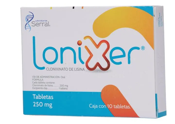 [305M98] Lonixer tabletas 250mg (Clonixinato de Lisina) C/10