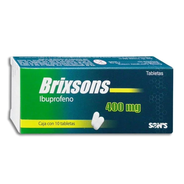 [414M95] Brixsons tabletas 400mg (Ibuprofeno) C/10 (BRIXSONS c/10 TABS. 400 MG.
