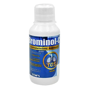 [254M98] Brominol-C adulto jarabe 225-225mg/100ml (Dextrometorfano/Ambroxol) 120ml