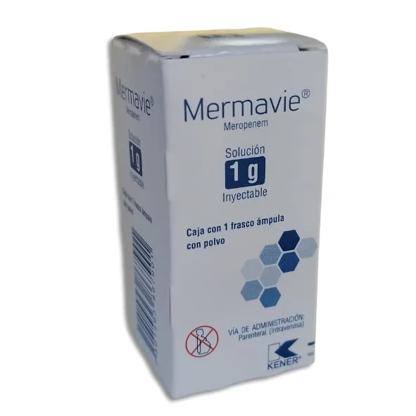 Mermavie solución inyectable 1g/20ml (Meropenem) C/1