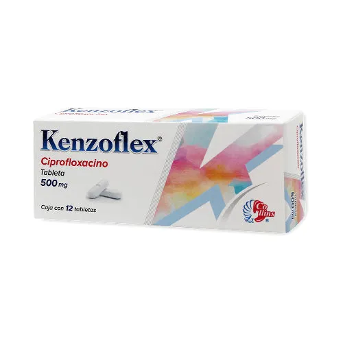 [070M94] Kenzoflex tabletas 500mg (Ciprofloxacino) C/12