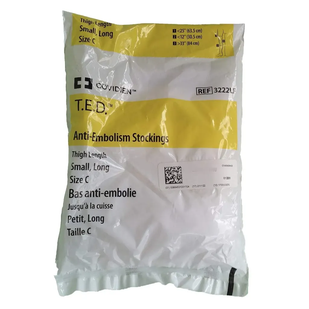 [3222LF] Medias de compresión antiembólicas al muslo de compresión (long: larga, diám: chico) C/1 par