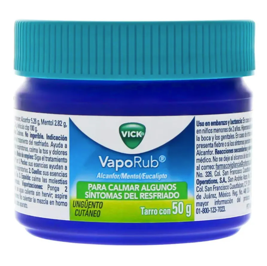 [448] Vick VapoRub ungüento (Alcanfor/Mentol/Eucalipto) 50g